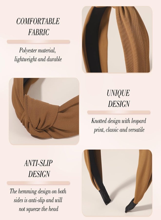 obeoby Headbands for Women, 8Pcs Leopard Knotted Headbands Fashion Hairbands Stocking Stuffers for Women and Girls - Image 3